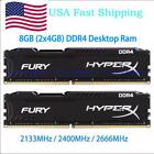 Hyperx FURY 8G (2x4GB) Ram DDR4 2133/2400/2666 MHz DIMM Desktop Memory 288pin US
