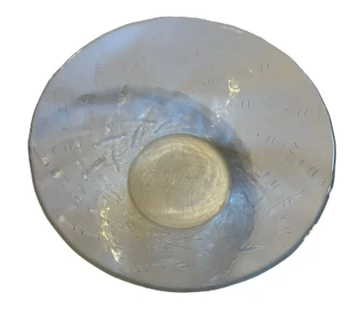 Vintage Coke Coca-Cola Embossed 11” Popcorn Glass Serving Bowl Arcoroc France - Image 1 of 4