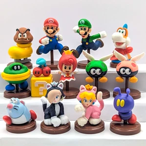 Super Mario 3D World 2 Mini Figure Choco Egg Full Complete Set of 13 2015 Rare - Picture 1 of 16
