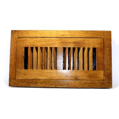 Rejillas decorativas WLFH410-S registro de piso de montaje al ras de madera de 4 pulgadas por 10 pulgadas, Foto 1 de 4