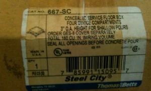 THOMAS & BETTS 667-SC CONCEALED SERVICE FLOOR BOX - Picture 1 of 2