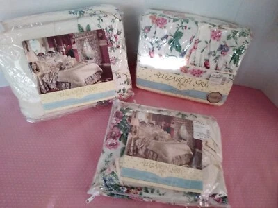 Bedding NEW Elizabeth Gray TWIN Size HOPEWELL Sheet Set, Bed Skirt & Valance - Image 1 of 4
