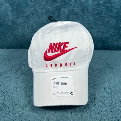 Nike Georgia Bulldogs Unisex White H86 Futura Swoosh NCAA Adjustable Hat - Image 1 of 4