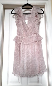 Ted Baker Evelyna Chiffon Peplum Mini Dress SIZE TB1 fits UK 8-10 RRP 175 - Picture 1 of 14