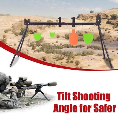 IGANG AR500 Steel Shooting Targets Stand System（Stand, Chains&4"6"8" Gong+7"x12" Tors）