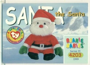 TARJETA COLECCIONABLE BEANIE BABIES - SERIE 2 - SERIE II - SANTA THE SANTA #4203 - Imagen 1 de 2