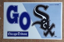 GO SOX Chicago Tribune White Sox Newspaper Stand Insert Card Sign
