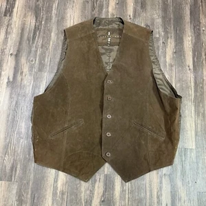 Joshua Ross Lederweste Herren 3XLT Braun Cowboy Western Cinch Back Nylon - Bild 1 von 6