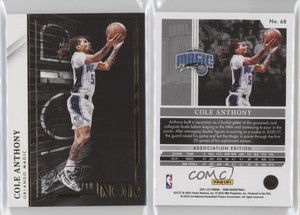 2021-22 Panini Noir Association Edition Gold /10 Cole Anthony #68