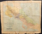 1889 - antique map Of Costa Rica - Mounted Of Oca Ramirez