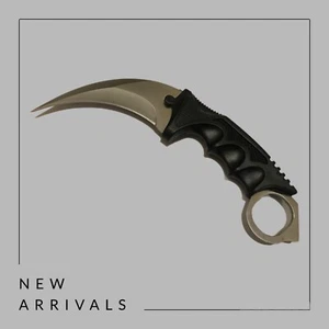 CSGO KARAMBIT COUNTER STRIKE TACTICAL SURVIVAL CLAW NECK KNIFE W/ SHEATH SILVER - Picture 1 of 8