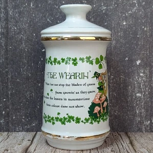 Vintage 1968 Old Fitzgerald Empty Porcelain Decanter Stitzel Weller Leprechaun - Picture 1 of 10