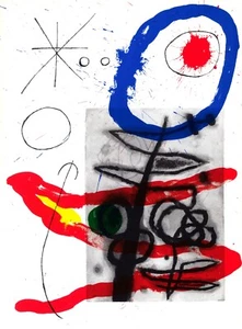 Original 1965 Lithograph by Joan Miro - "Cartons" Composition III - Picture 1 of 1