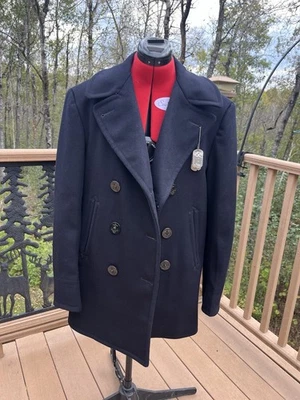 Military U.S. Navy Peacoat w/provenance Dog tags- World War 2 - Image 1 of 4