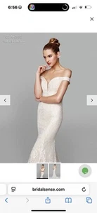 Backless Bridal Dress Ladies Lace V Neck Bridal Gowns Mermaid Wedding Dresses - Picture 1 of 4