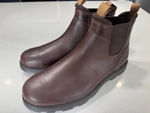 UGG Men’s Hillmont Waterproof Boot In Chestnut Leather Size 14 US MSRP $190 - Picture 1 of 16