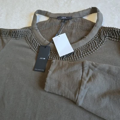 Толстовка женская Joe's Jeans средняя с открытыми плечами с длинным рукавом топ лес  - Изображение 1 из 4