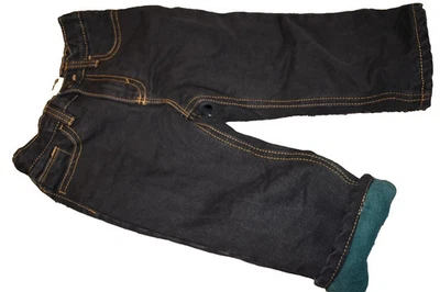 Pantalones de mezclilla K8 OLD NAVY 18-24M rectos forrados de vellón 5 bolsillos cintura ajustable Foto 1 de 3