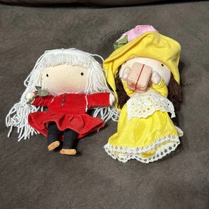 Vintage Joan Walsh Anglund Pocket Set of Two Dolls - Christmas and Birthday - Picture 1 of 7