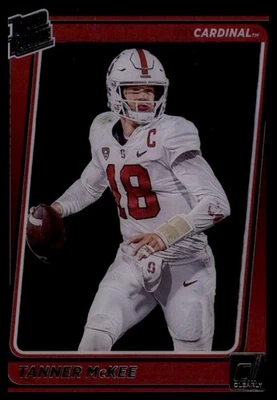 Tanner McKee 2023 Panini Chronicles Draft Clearly Donruss #48 Stanford - Image 1 of 2