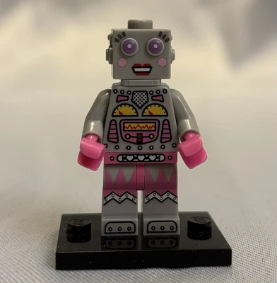 Robô rosa Windup Lady Girl LEGO minifigura série 11 conjunto está completo - Imagem 1 de 4
