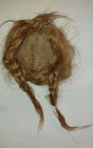Alte Antike Puppenperücke Mohair, Antike Puppe - Bild 1 von 9