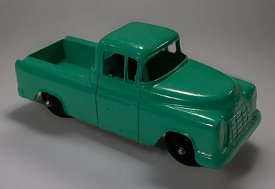 PORTADOR CAMAFEO CHEVY VERDE FUNDIDO A PRESIÓN TOOTSIETOY AÑOS 50 4 pulgadas Camioneta larga BONITA Foto 1 de 4