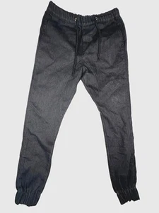 JEAN Cotton denim black jogger Pants Men size M - Picture 1 of 14