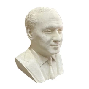 - Busto Di Silvio Berlusconi Altezza 30 Cm Grande in Cemento Bianco E Polvere Di - Foto 1 di 12