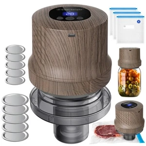 Electric Mason Jar Vacuum Sealer Kit, Upgraded Automatic 3 In 1 Jar Vacuum Se... - Picture 1 of 6
