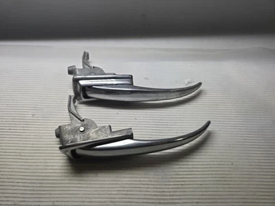Fiat 1100 103 ALUMINUM HANDLES KIT 2 PCS RIGHT LEFT BOTTOM OF STOCK MIRAGLIO  - Image 1 of 4