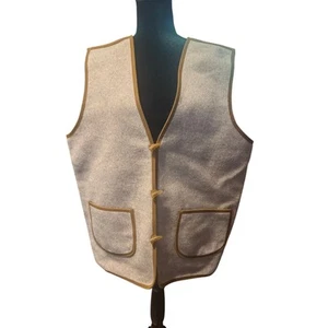 Genuine Camel-Wool Vest – Made in Mongolia – Men’s Size 56 XXL Very Warm! - Picture 1 of 8
