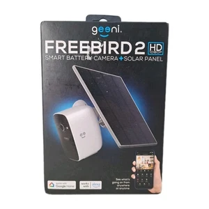 Open Box Geeni Freebird 2 1080p HD Smart Battery Security Camera + Solar Panel - Picture 1 of 17