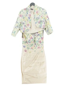 Ian Stuart Women's Two Piece Suit Chest: 32 in Multi Floral 100% Silk Dress Suit - Picture 1 of 8