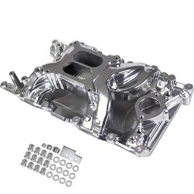 Mopar Chrysler Dodge SB 318 340 360 MidRise Aluminum Intake Manifold Polished - Image 1 of 4