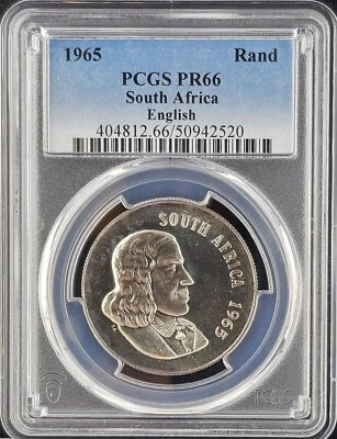1965 South Africa Silver Rand Proof PCGS PR66 | Only 25K Proofs Minted in 1965! - Image 1 of 4