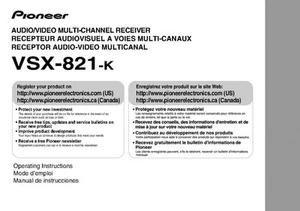 Receptor Pioneer VSX-821-K manual del propietario - Imagen 1 de 1
