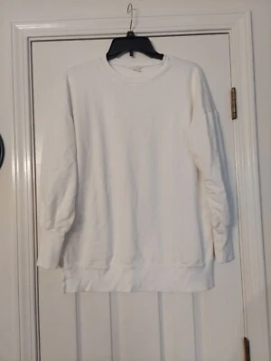 CASLON WHITE LONG SLEEVED SWEATSHIRT SIZE XS - Image 1 of 2