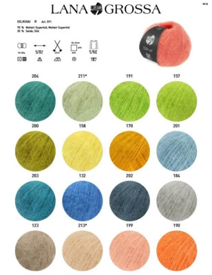 Lana Grossa Silkhair – Edles Garn für luxuriöse Strickprojekte Seide 25g - Bild 1 von 3