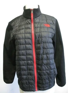 THE NORTH FACE black-red quilted nylon lightweight zip-up jacket sz 14/16 - Picture 1 of 4