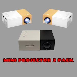 3-Pack High Quality Mini Projector 1080P Full HD Portable Movie Multimedia - Picture 1 of 11