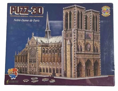 Wrebbit Puzz-3D Notre Dame de Paris 3 Dimensional Jigsaw Puzzle 952 Pieces 1995 - Image 1 of 3