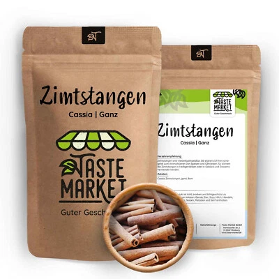 Zimtstangen Cassia 8cm 100% naturrein GRÖSSENAUSWAHL ganze Zimt Stangen - Bild 1 von 4
