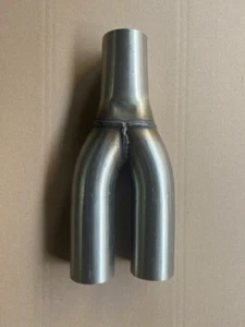 Y-ROHR UNIVERSAL EDELSTAHL AUSPUFF ROHR Y-PIPE 45mm - Bild 1 von 2