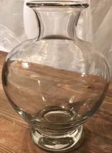 Vintage klare dicke Glasvase 6-3/8" - Bild 1 von 5