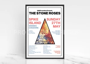Stone Roses Spike Island / Ian Brown Poster / Music Legend / Music Poster / - Picture 1 of 1