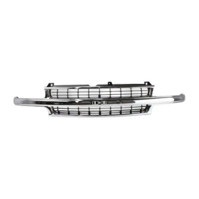 New Front Grille Assembly For 2000-2006 Chevrolet 1500 Tahoe Chrome Plastic - Image 1 of 4