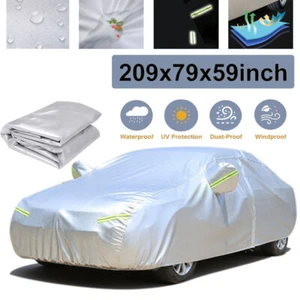 190T XXL Waterproof Full Car Cover Rain UV Resistant Protection For All Weather - Picture 1 of 12