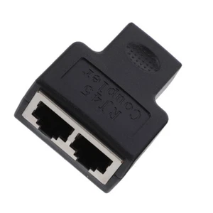 RJ45 Splitter Anschluss Für Internetkabel Netzwerk-T-Stück Anschlüsse Stecker - Bild 1 von 7