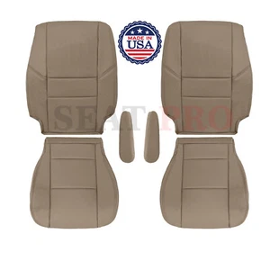 Fits 2000-2004 Toyota Tundra Front Leather replacement Seat Cover Tan - Picture 1 of 39